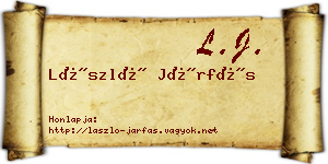 László Járfás névjegykártya